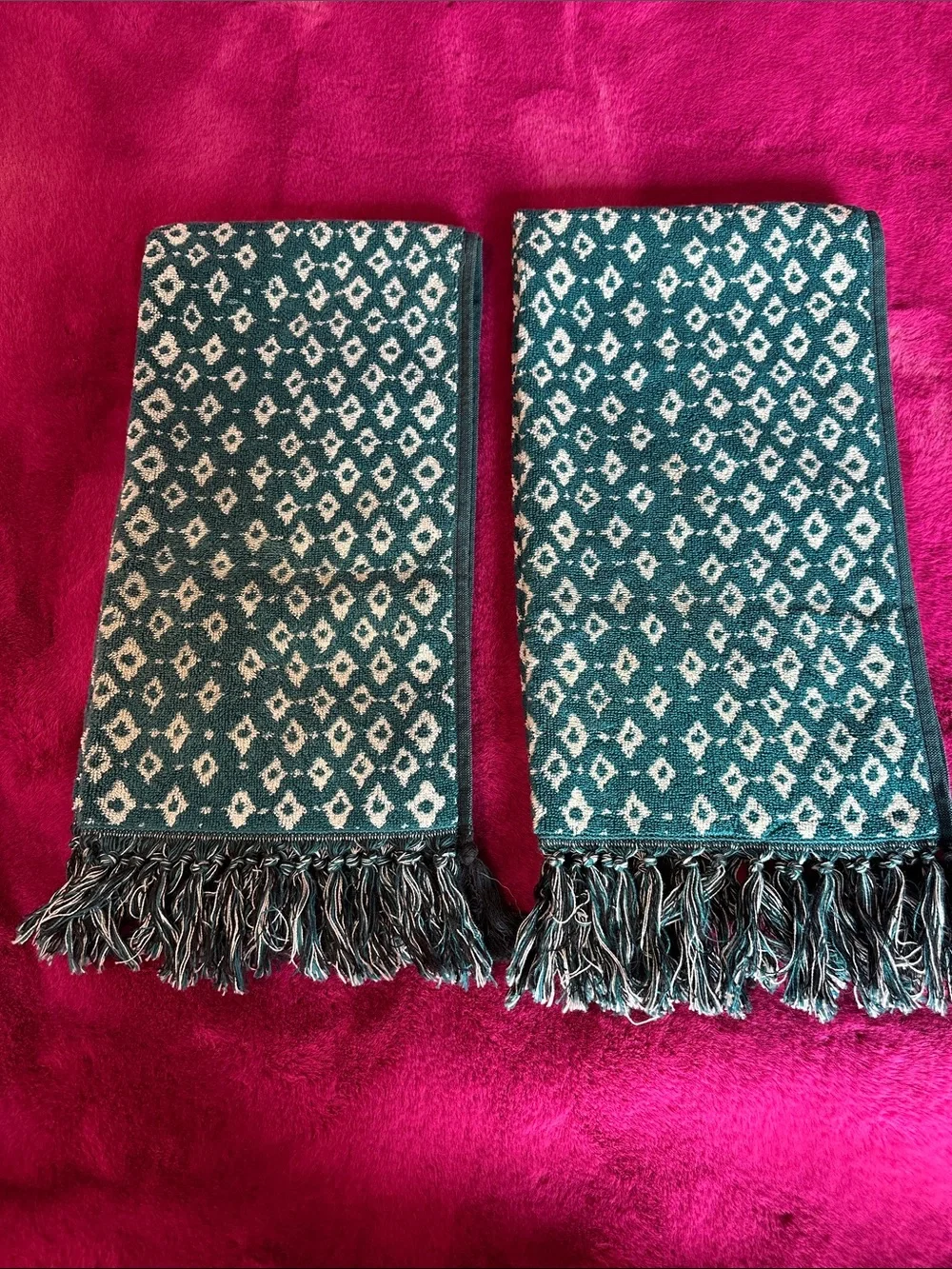 Anthropologie Tisa Diamond Hand Towel